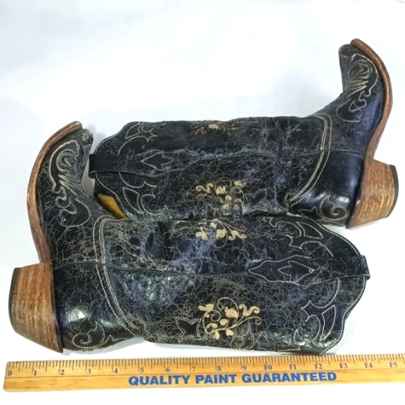 Corral Western Genuine Black Leather  Overlay X Toe C1198 Boots Size 8.5 - Picture 17 of 17